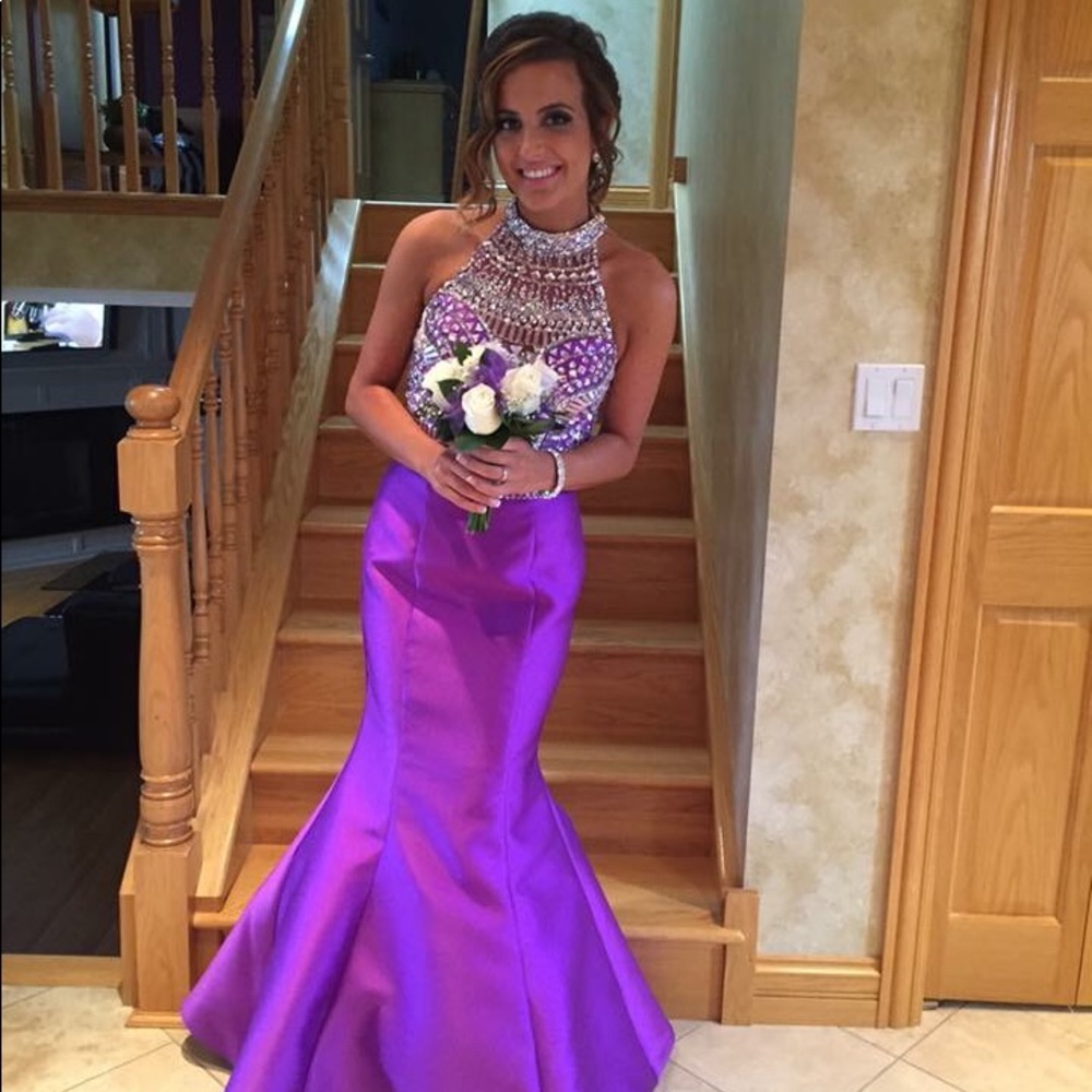 Purple Rachel Allan prom dress